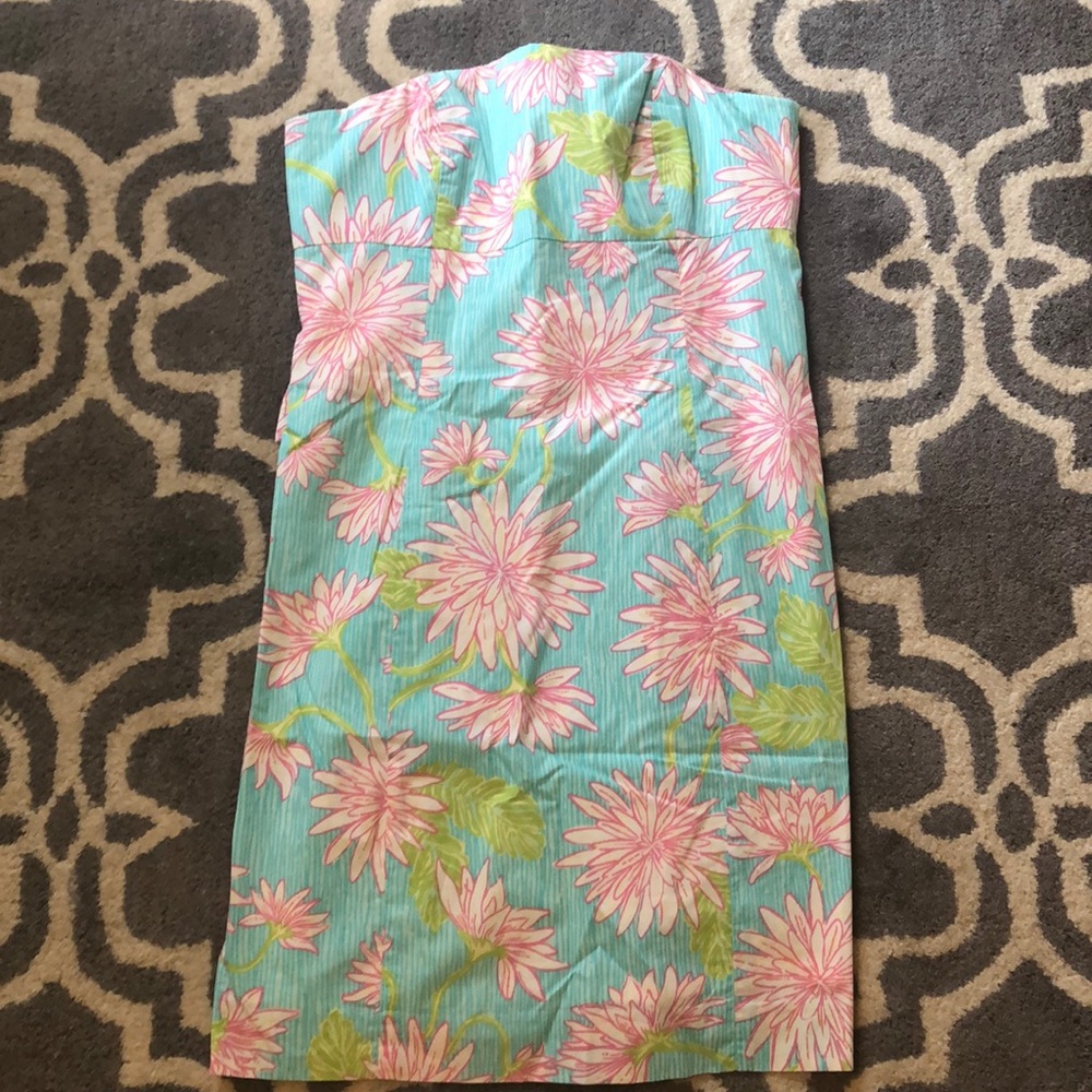 Lilly Pulitzer strapless tie back dress